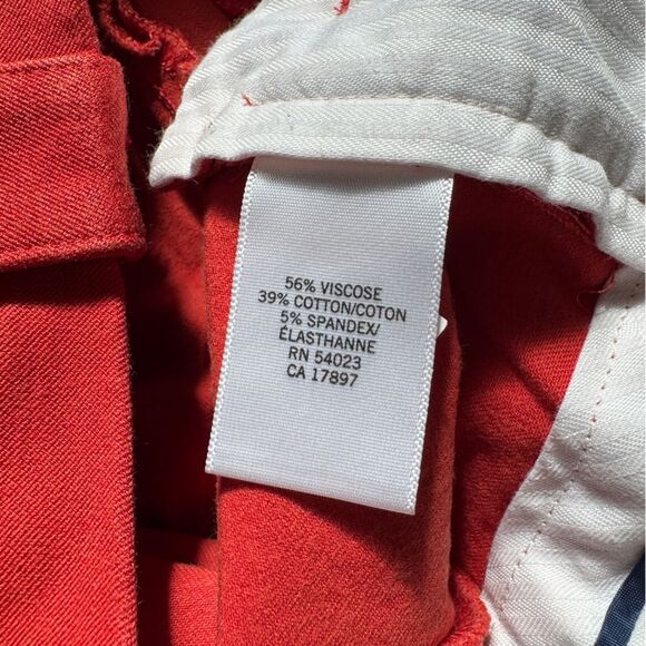 Banana Republic Red Cheer Crop Chino Martin Fit Size 6 - Picture 9 of 10